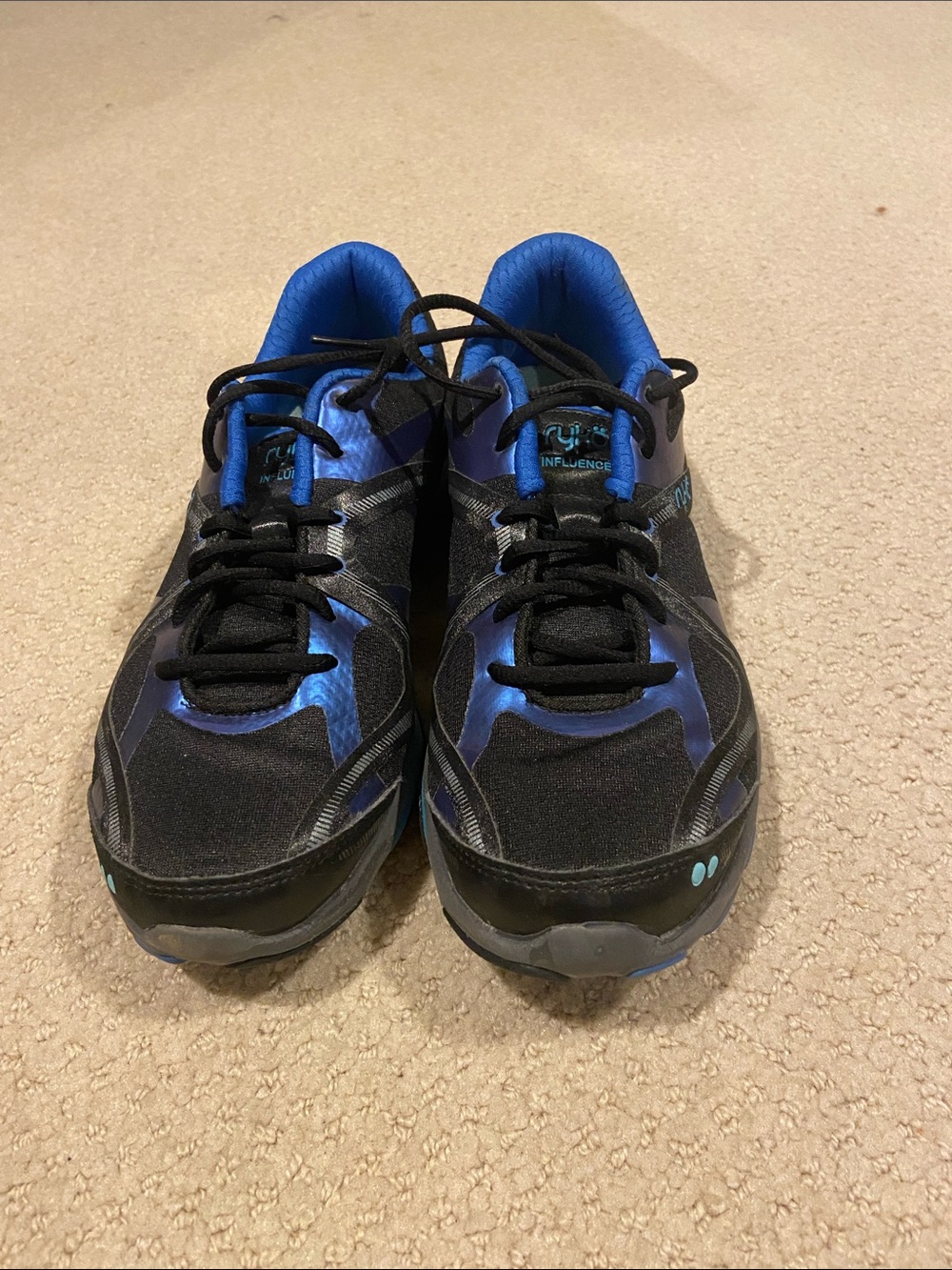 Ryka Black and Blue Women's Training Sneakers